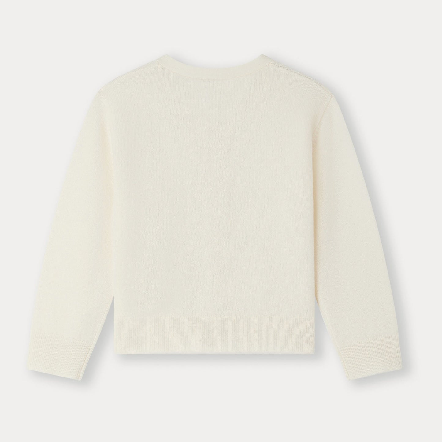 女童白色羊绒开衫