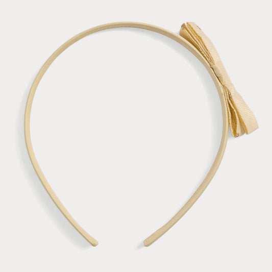 女童浅黄色蝴蝶结发箍