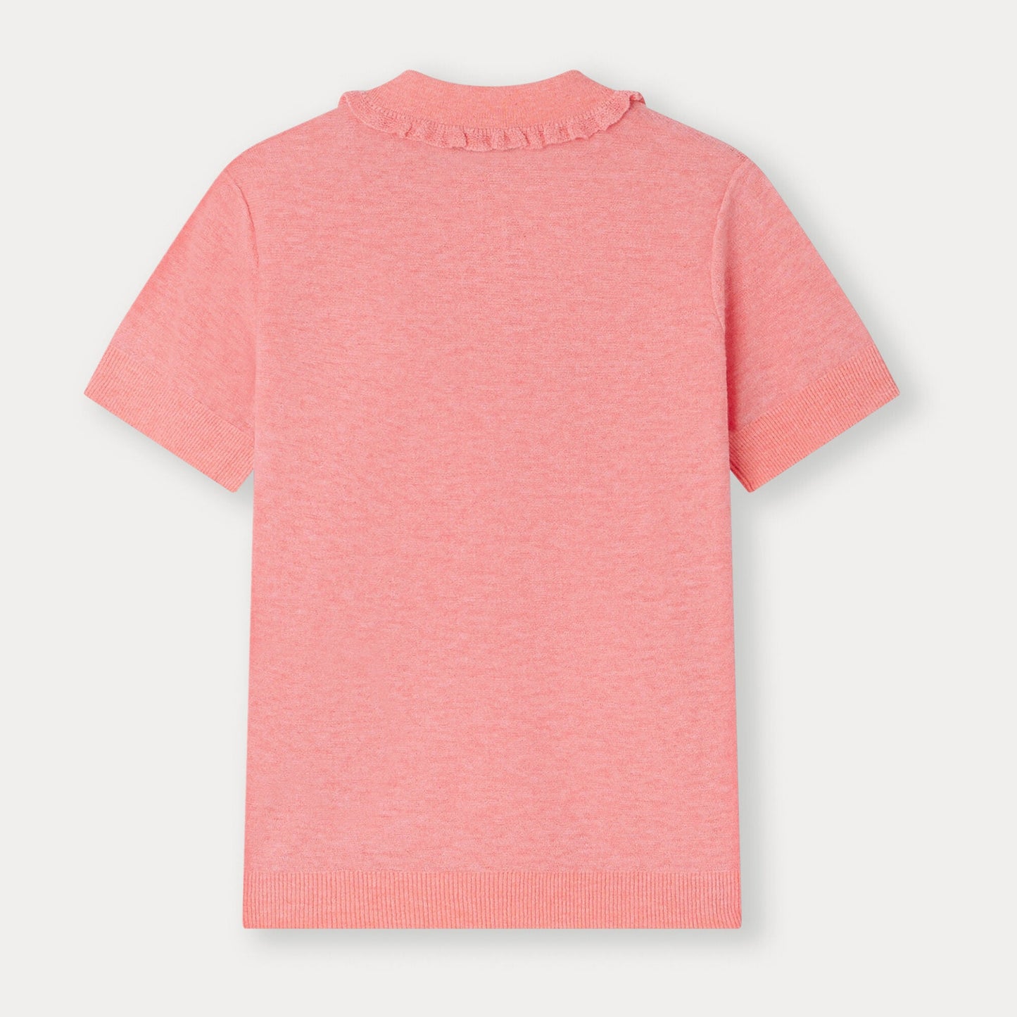 女童粉色短袖毛衣