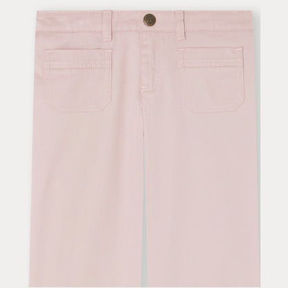 女童粉色棉长裤