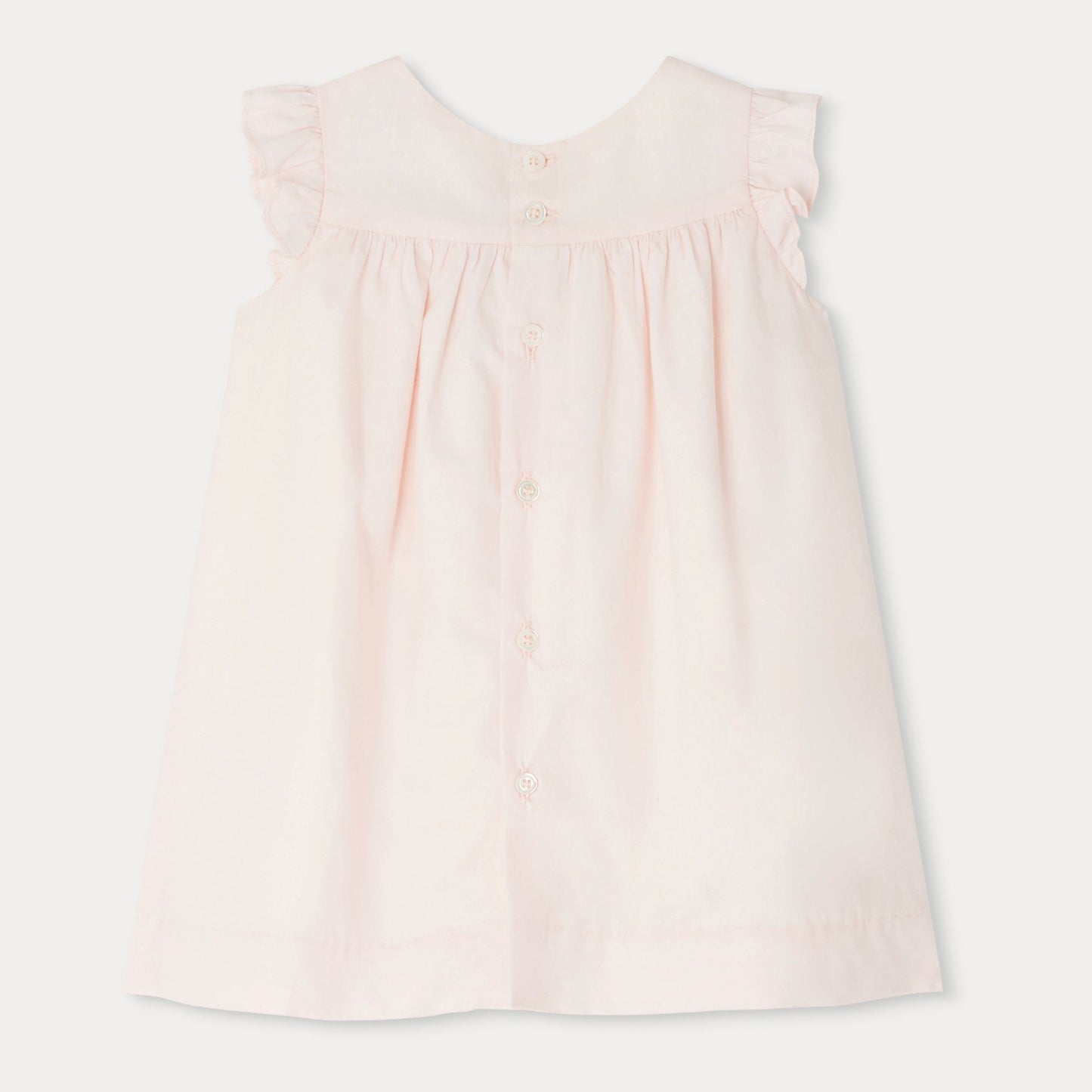 女婴浅粉色棉连衣裙