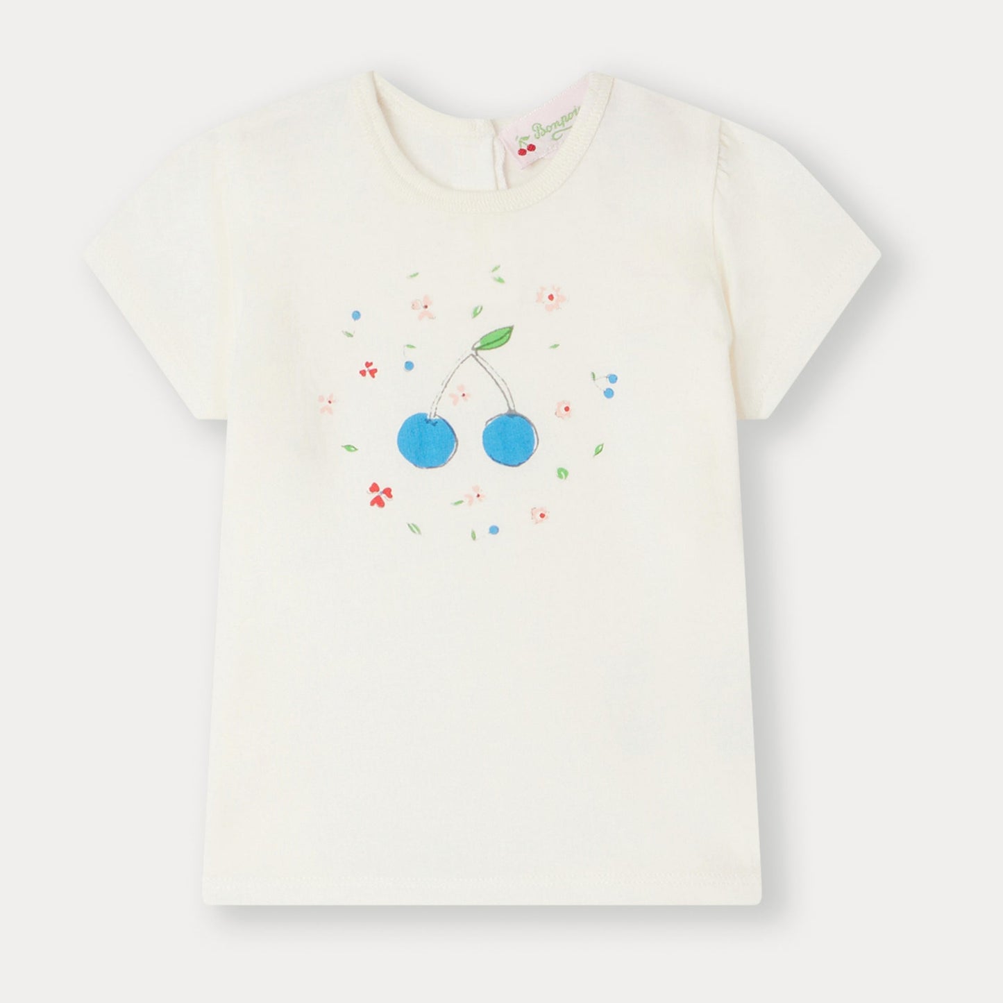 女婴白色Logo棉T恤