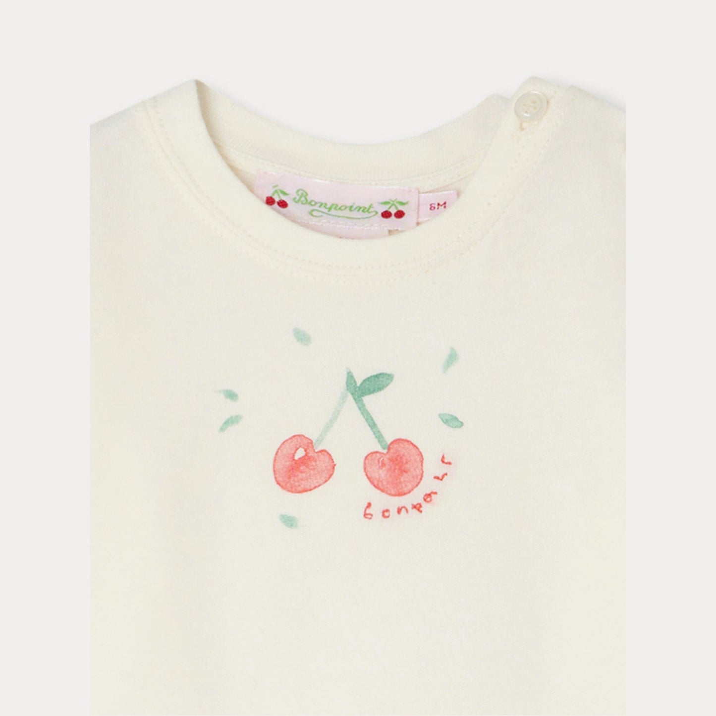 女婴白色Logo棉T恤