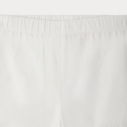 女婴白色棉短裤