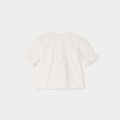 女婴淡粉色棉上衣