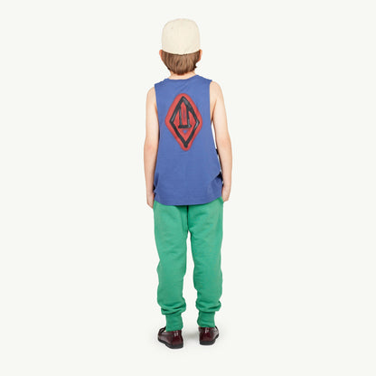 儿童蓝色Logo棉背心