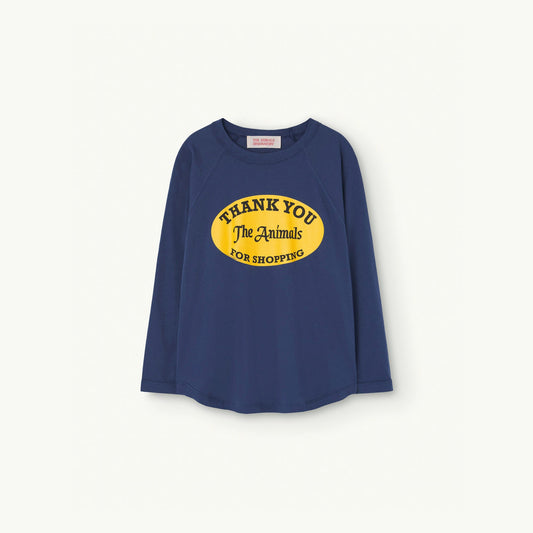 儿童蓝色Logo棉T恤