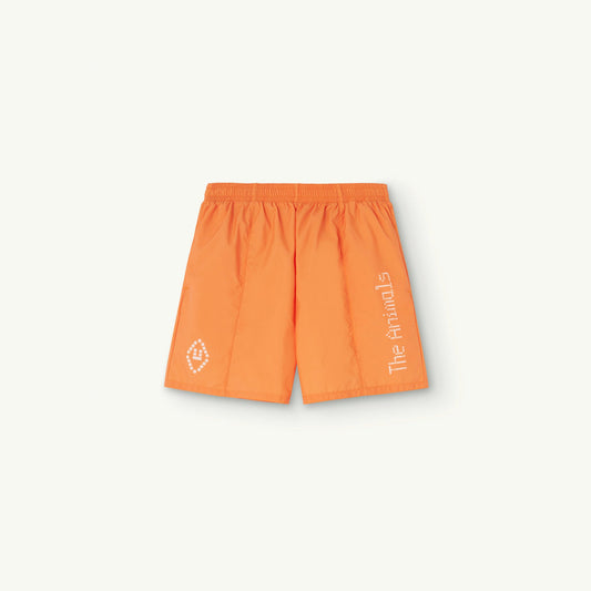 儿童橙色Logo泳裤