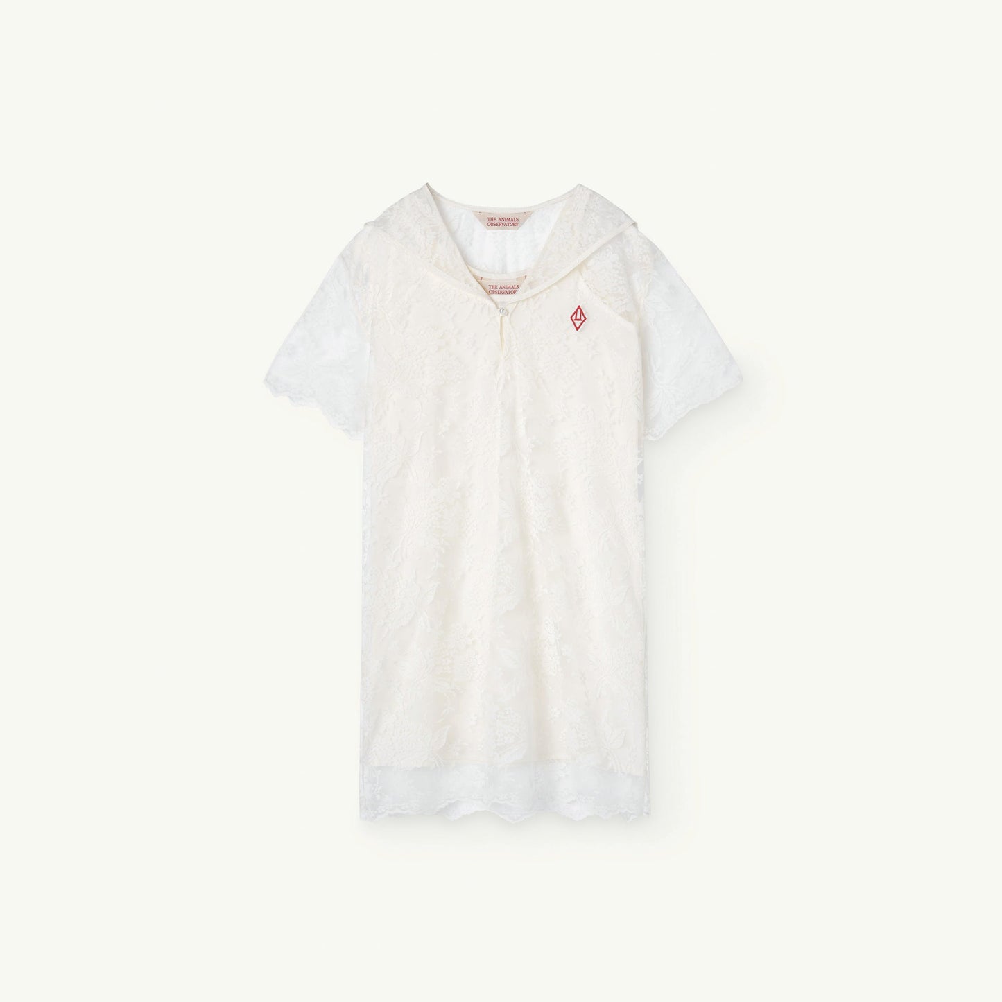 女童白色蕾丝连衣裙