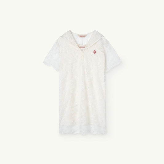 女童白色蕾丝连衣裙