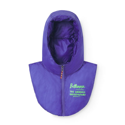 儿童紫色夹棉帽子