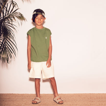 儿童绿色棉背心