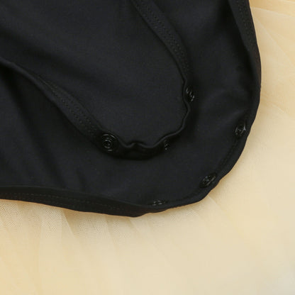 女童黄色芭蕾舞连体衣