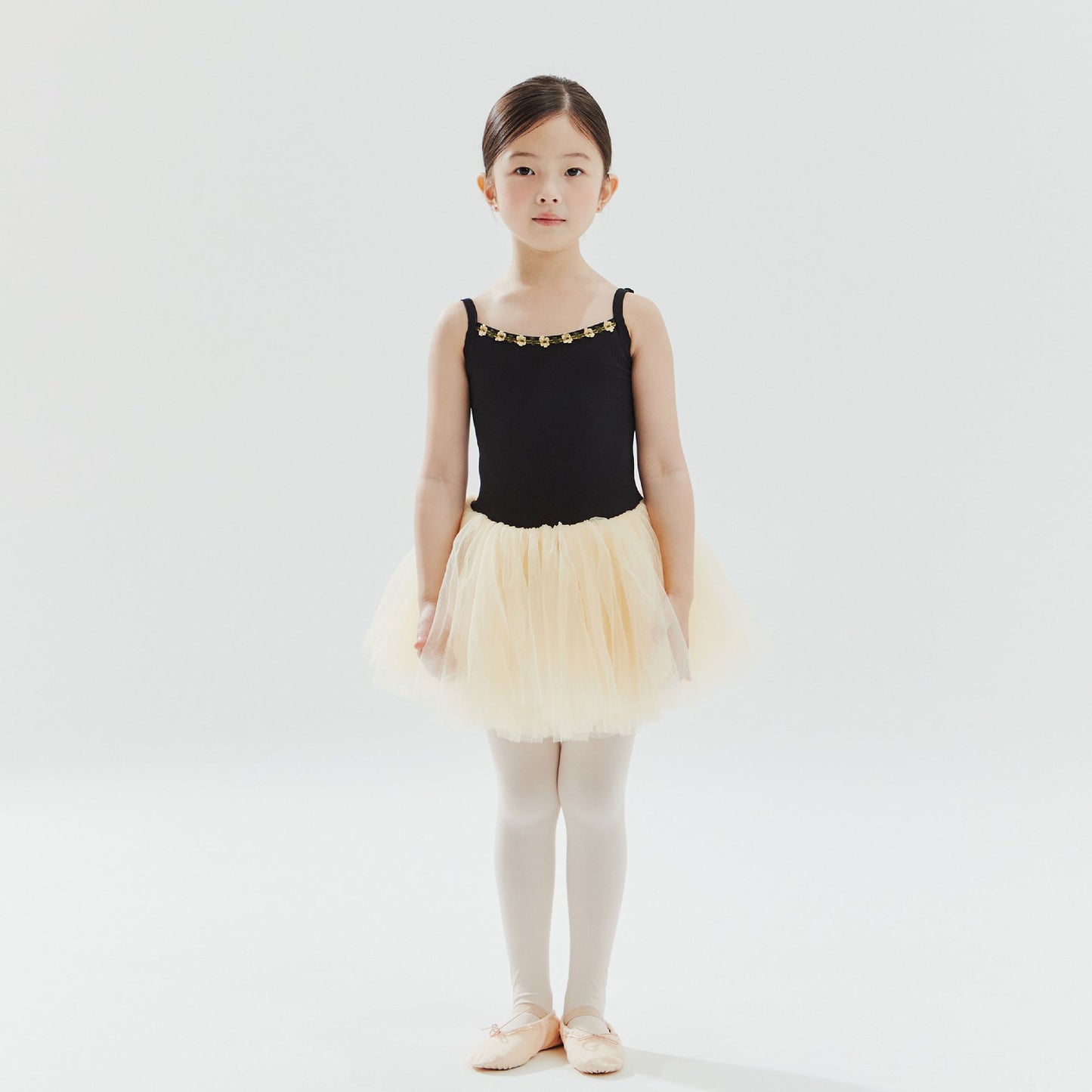 女童黄色芭蕾舞连体衣