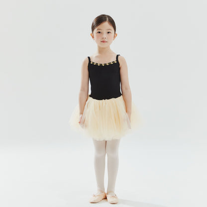 女童黄色芭蕾舞连体衣