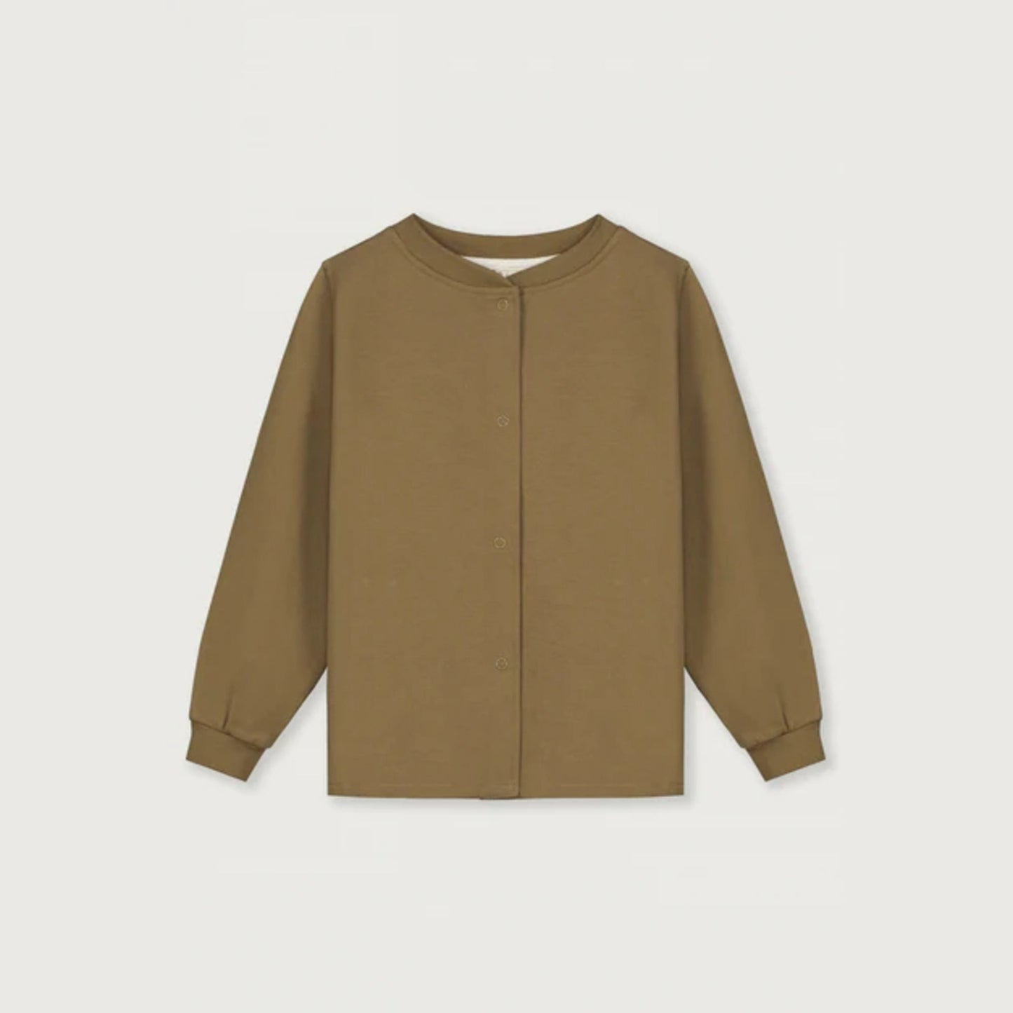 儿童芥末黄棉开衫