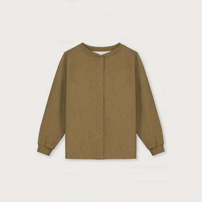 儿童芥末黄棉开衫