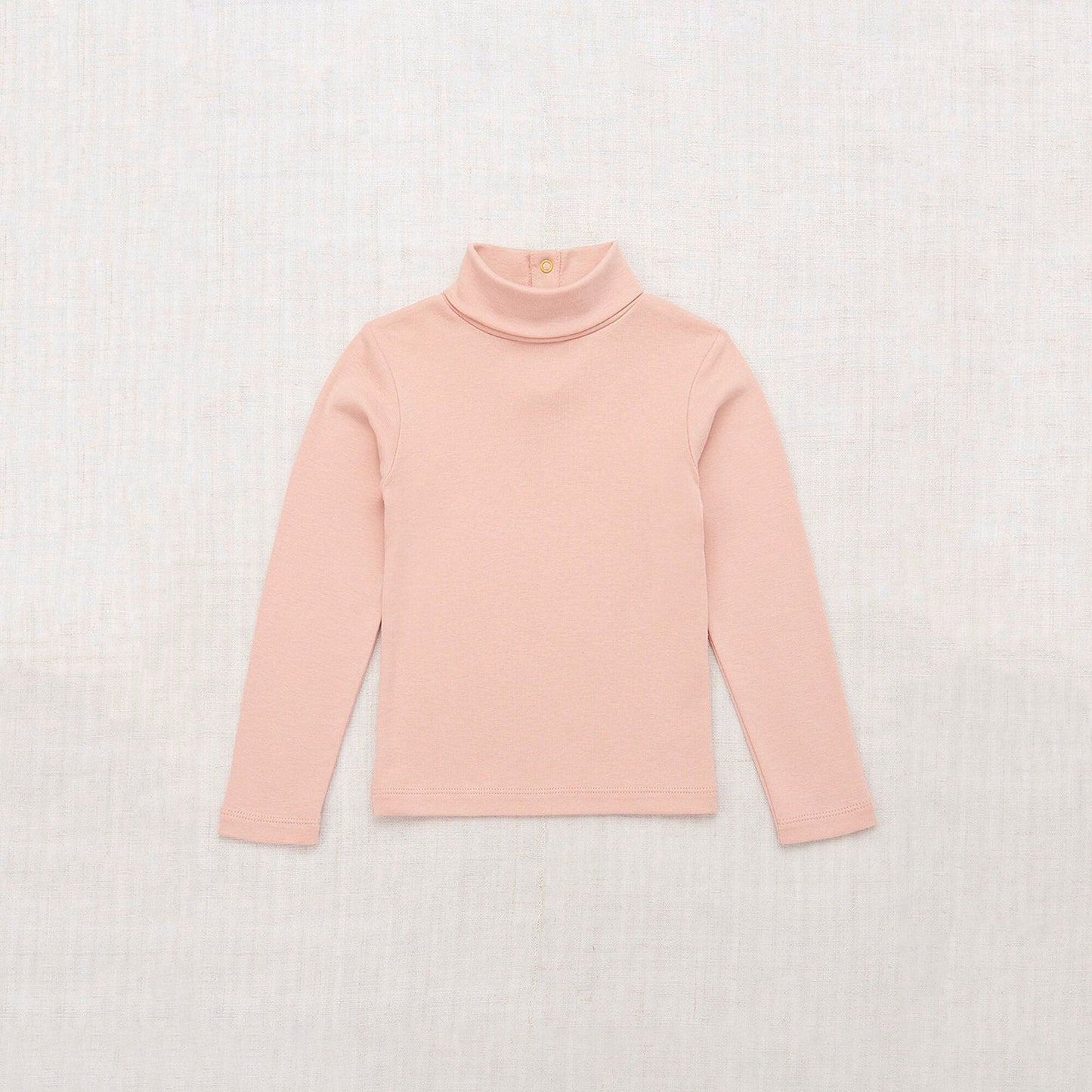 儿童粉色棉高领衫