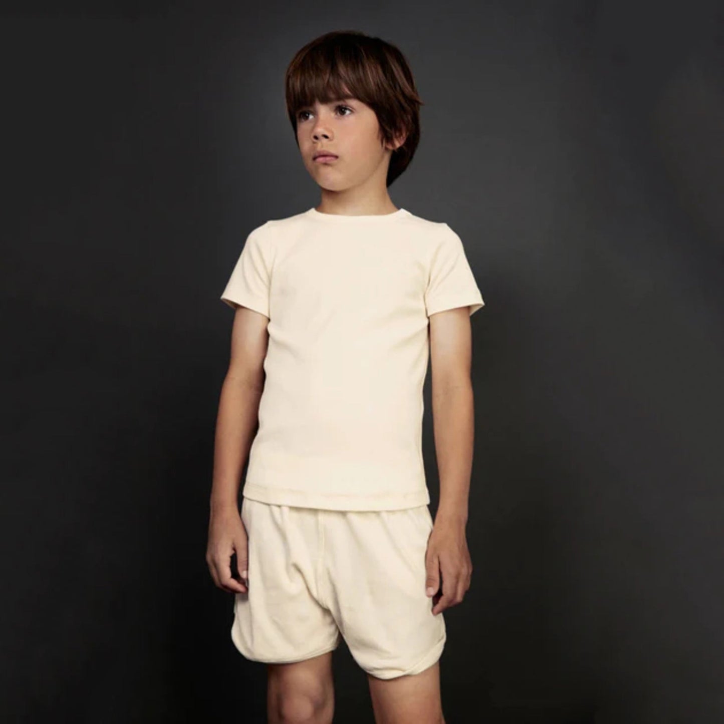 儿童白色棉短裤