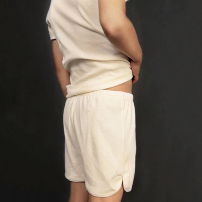 儿童白色棉短裤