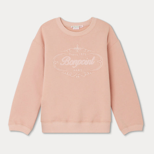 女童粉色Logo棉卫衣