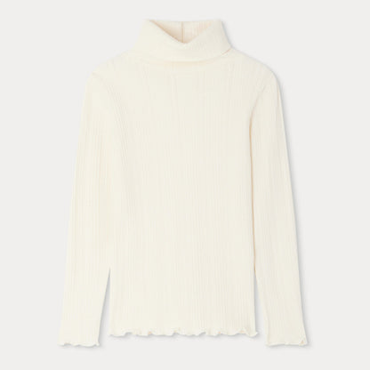 女童象牙白棉T恤