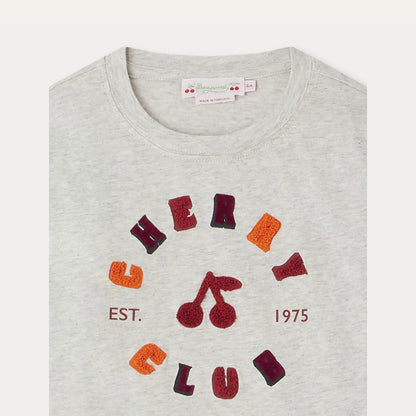 女童米白色棉T恤