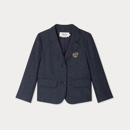 女童深蓝色羊毛西服
