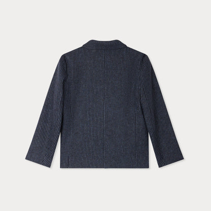 女童深蓝色羊毛西服