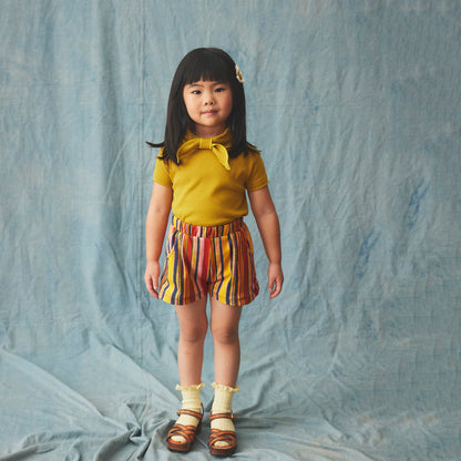 女童黄色蝴蝶结棉T恤