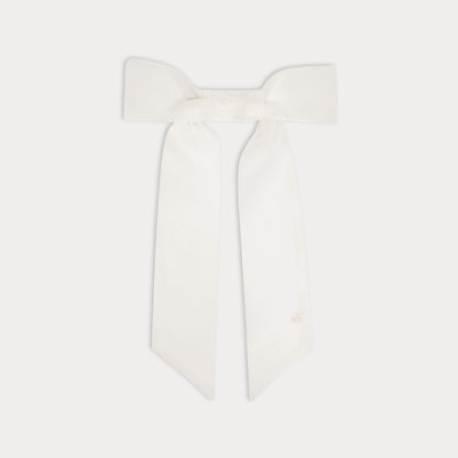 女童白色真丝发夹