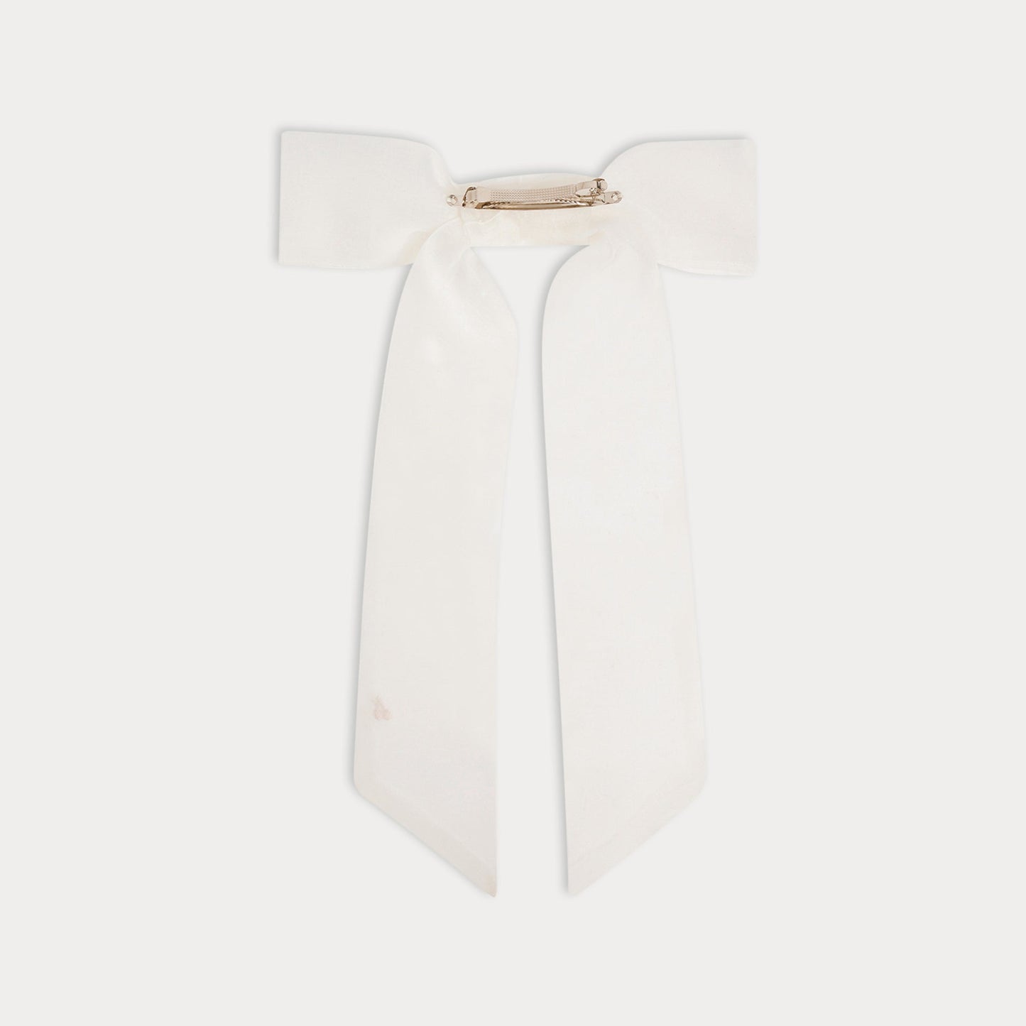 女童白色真丝发夹