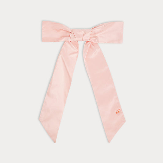 女童粉色真丝发夹