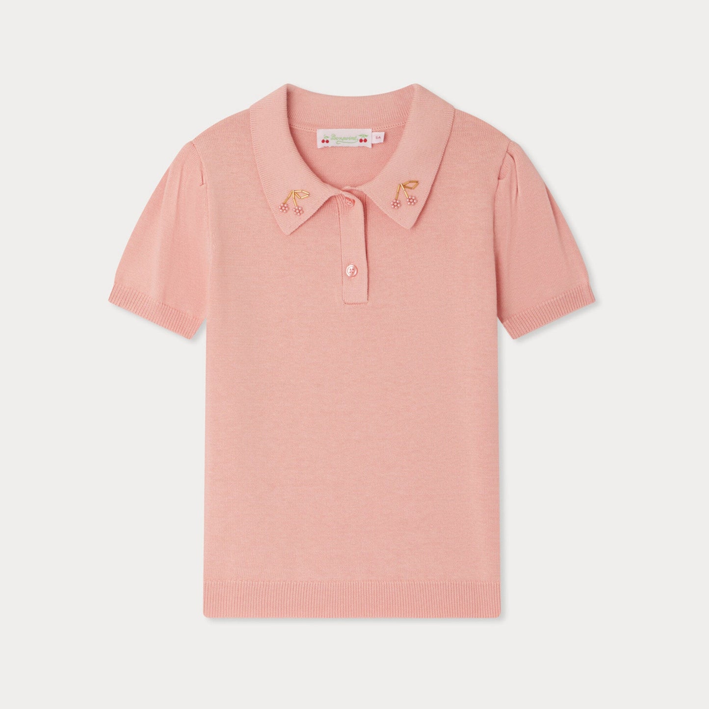 女童粉色棉Polo衫