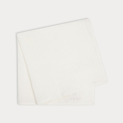 婴儿白色棉毯子套装2件(60x60cm)