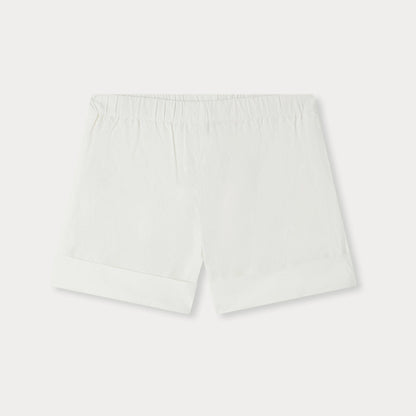 女婴白色棉短裤