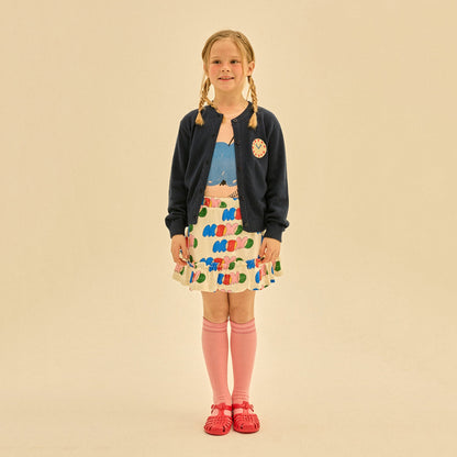 儿童藏青色针织开衫