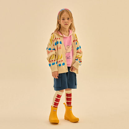 儿童白色棉开衫