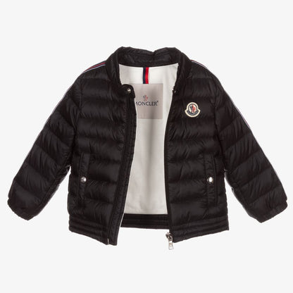 婴儿黑色"ANDERM BIKER"羽绒夹克