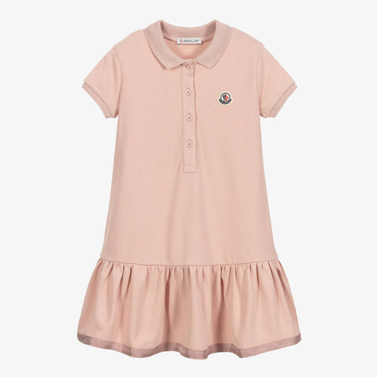 女童淡粉色棉连衣裙