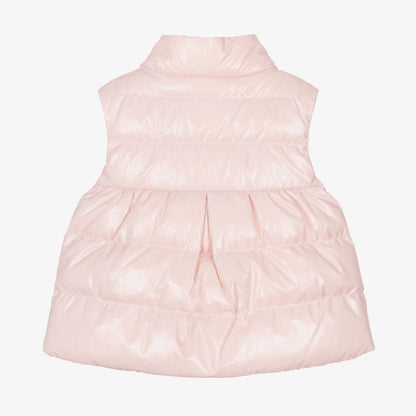 女婴浅粉色"HIVA"羽绒马甲