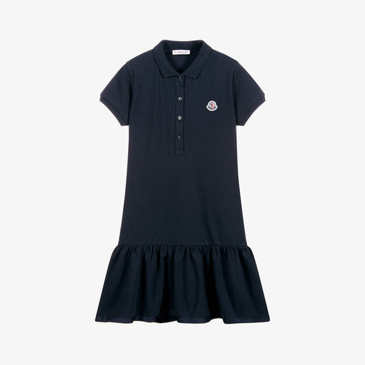 女童深蓝色棉连衣裙