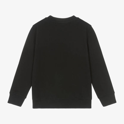 儿童黑色Logo棉卫衣