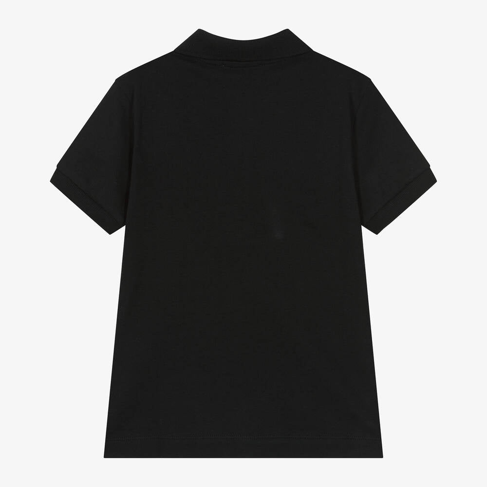 男童黑色泰迪熊棉Polo衫