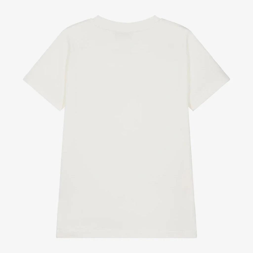 女童白色Logo棉连衣裙