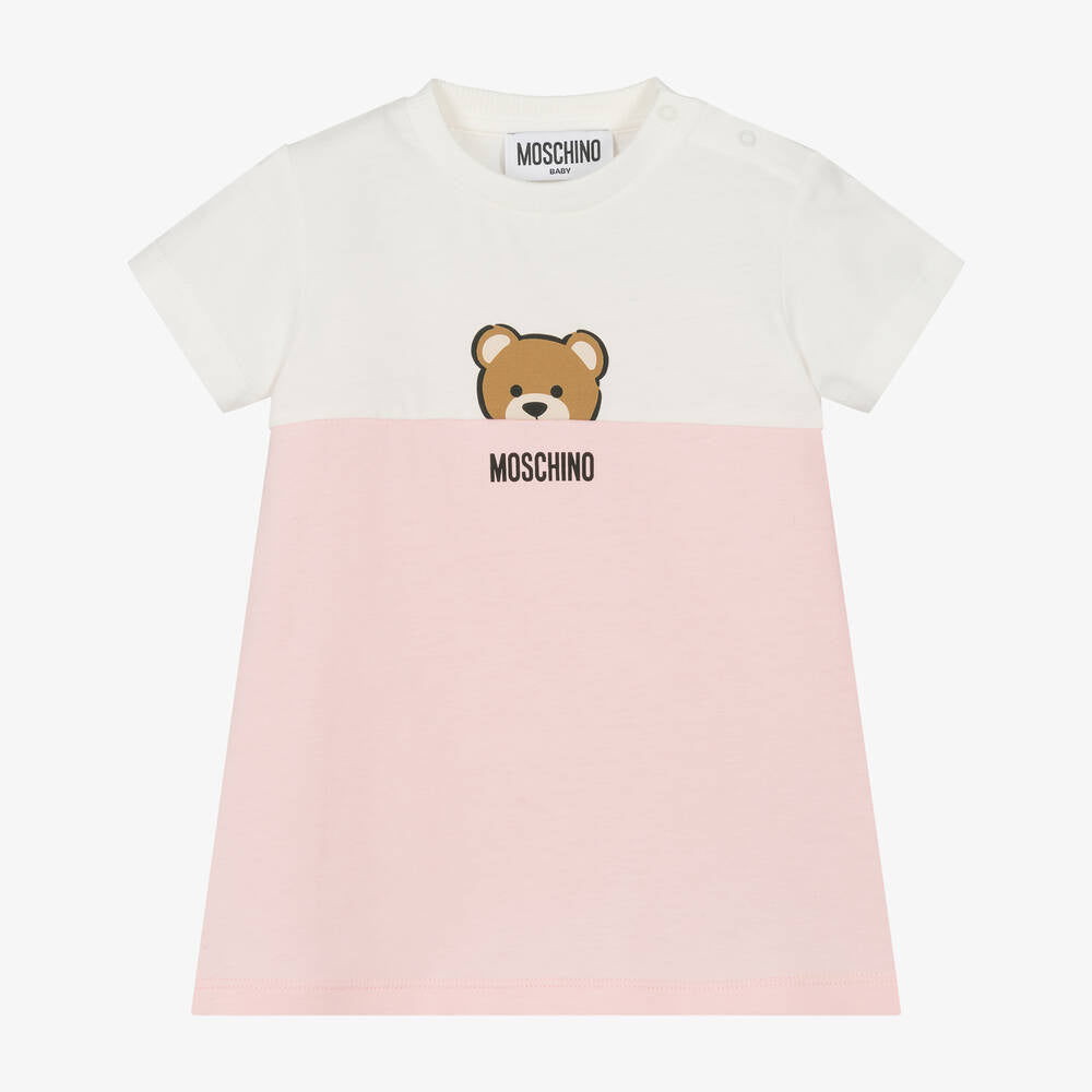 女婴粉色印花棉连衣裙礼盒