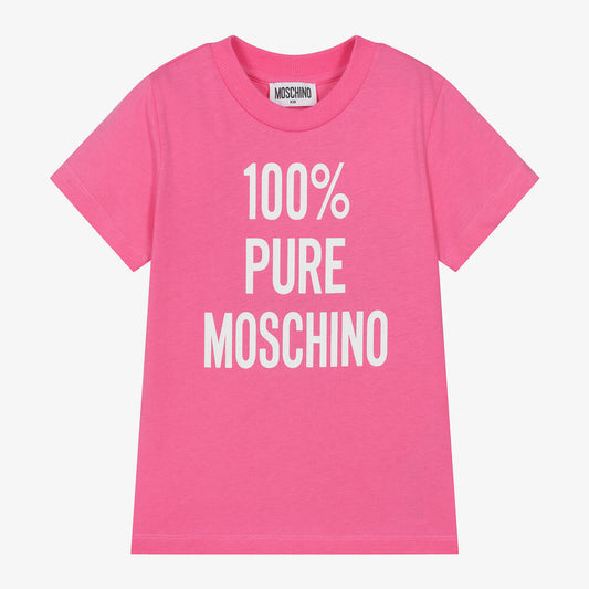 儿童粉色Logo棉T恤