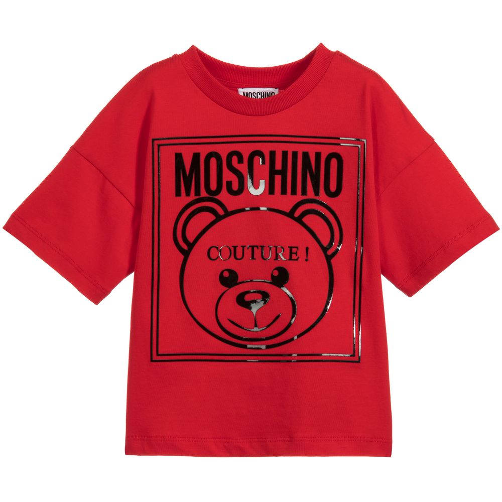 Kids Red Cotton Logo T-Shirt
