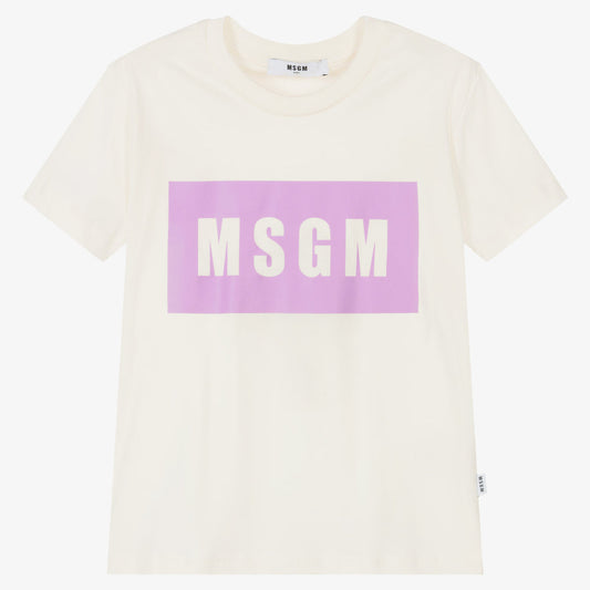儿童白色Logo棉T恤