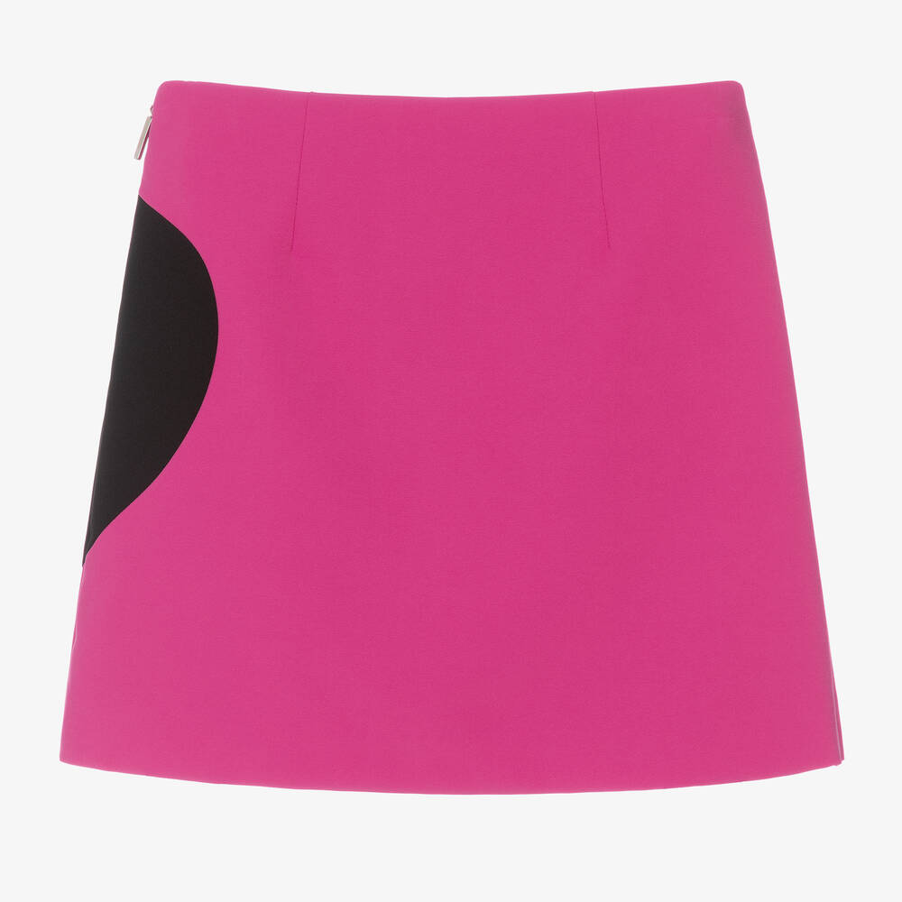 女童粉色心形短裙